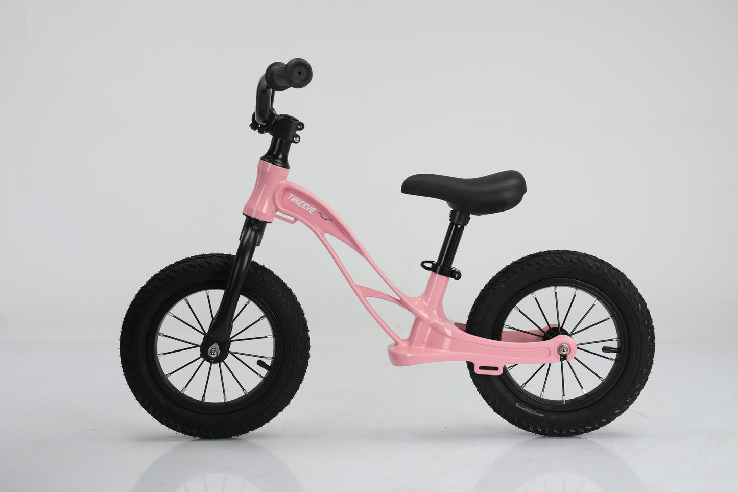 Threeve Zoomsday Balance Bike (Pink) side view